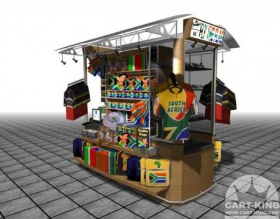 Sports Retail Display Kiosk with Lighting