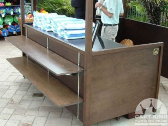 Poolside Retail Collection Booth with Front Shelves
