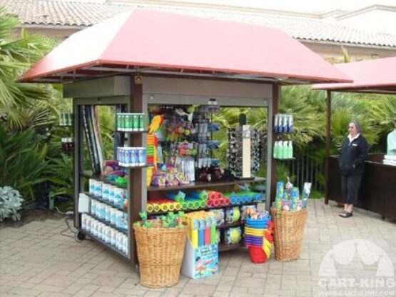 Fully Stocked Outdoor Retail Display Cart