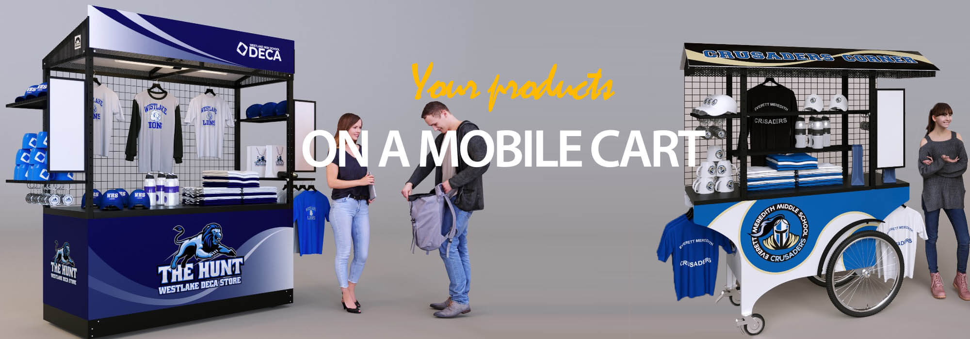 Your products on a mobile cart Mobile Retail Cart - Cart-King