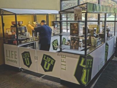 Life University using a King Cart 4K for a mobile cafeteria