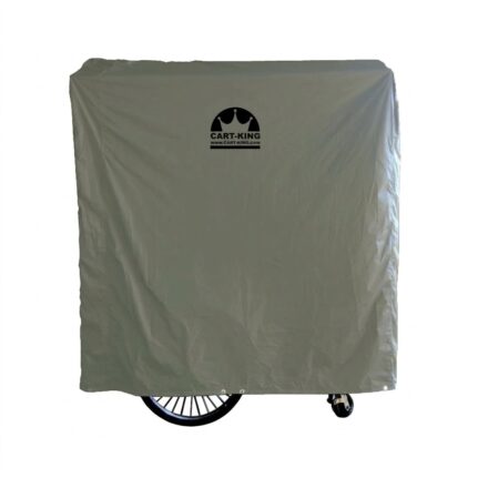 A secure, canvas zip-down security and weather protection cover with lock for our carts