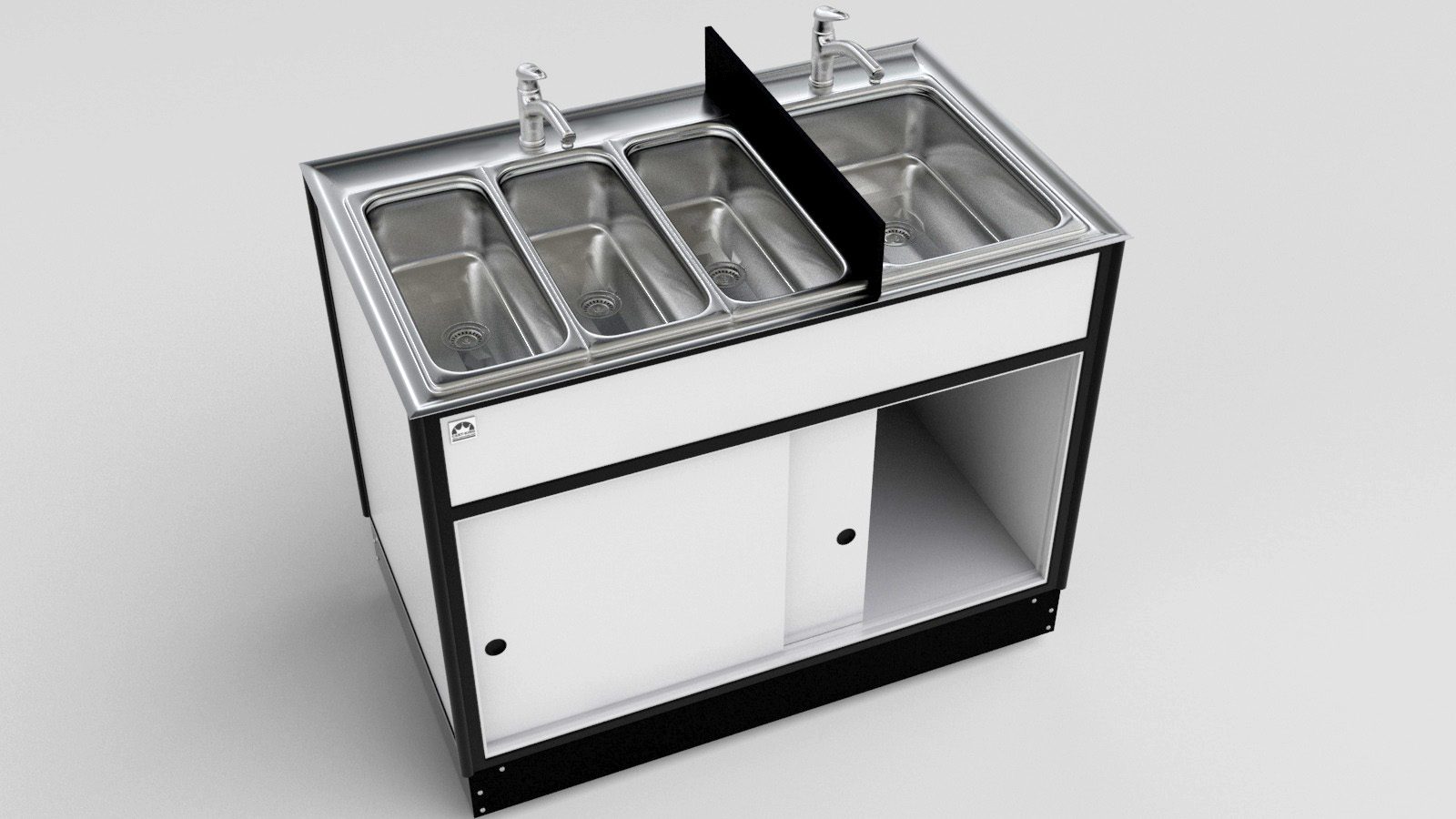 Portable Sink Mobile Concession, 4 Compartment sink, Table Top