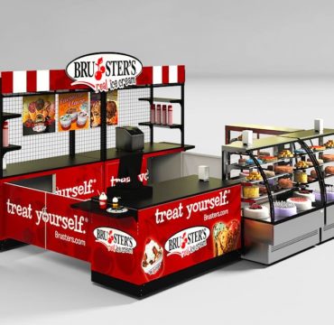 Street Kiosk Stainless Steel Trailer Retail Toy Display Mobile