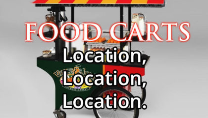 Some examples on where to locate a food cart for high traffic sales