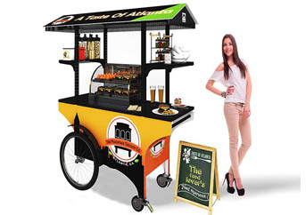 We have push food carts for sale and in stock.