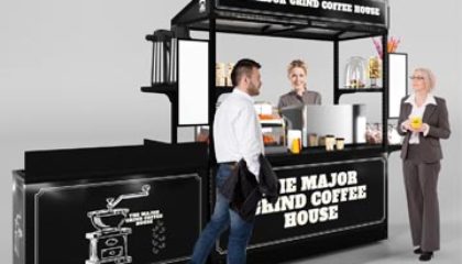 Espresso Kiosk With Sink - Cart-King