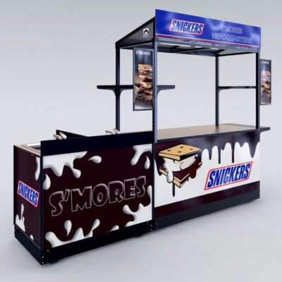A food and beverage bar used by Mars Inc. to promote and sell S'mores.